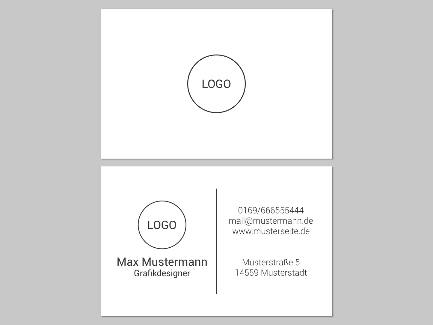 Visitenkarten erstellen und auf premium Papier drucken lassen | 85 x 55 mm Karten auf 350g Kraftpapier
