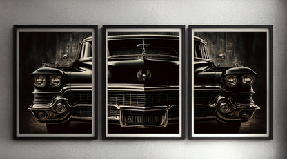 Grafikkult 50 x 70 cm Vintage Auto Aesthetic Zimmer Deko Poster Set - ohne Bilderrahmen