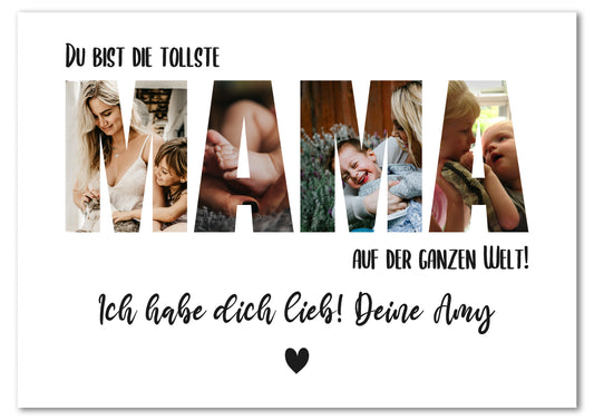 Personalisiertes Foto-Poster für Mama als PDF-Datei