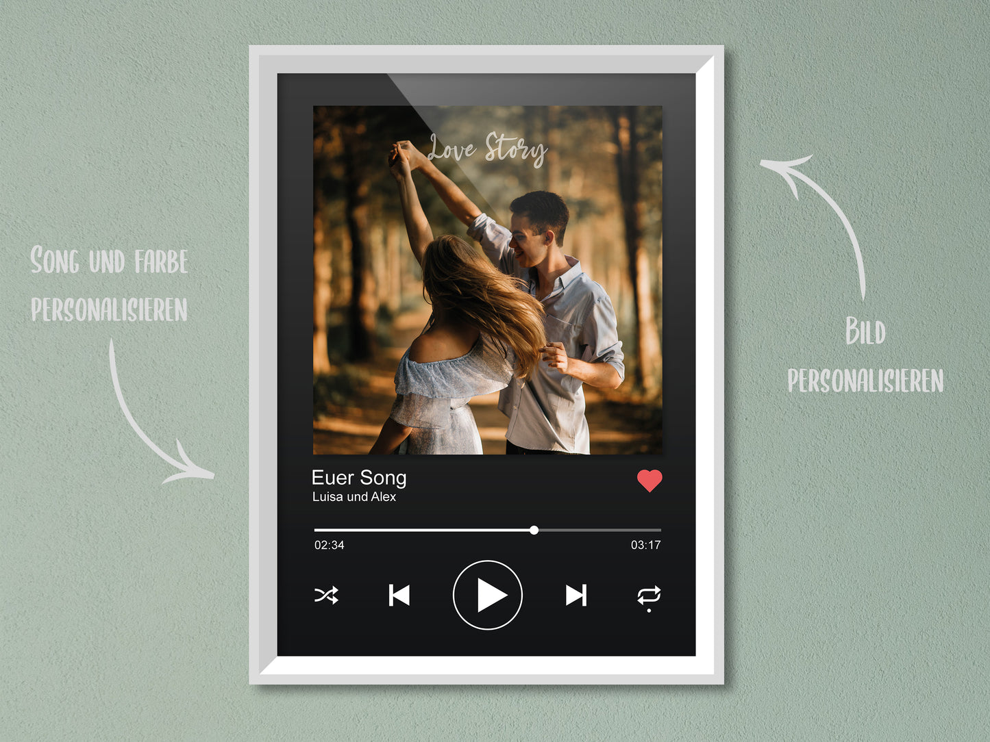 Personalisiertes Song-Poster als PDF zum Download