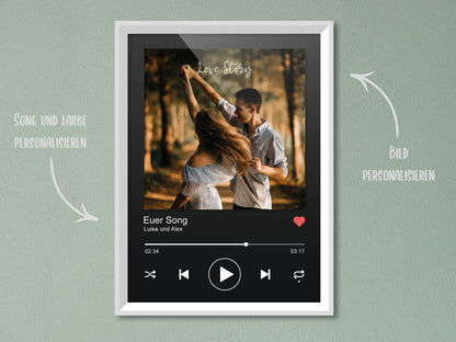 Personalisiertes Song-Poster als PDF zum Download