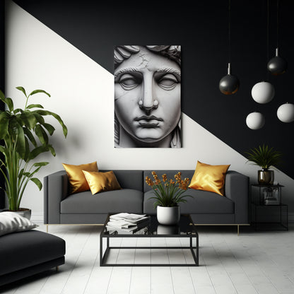 Leinwandbild weißer Marmor 60 cm x 90 cm