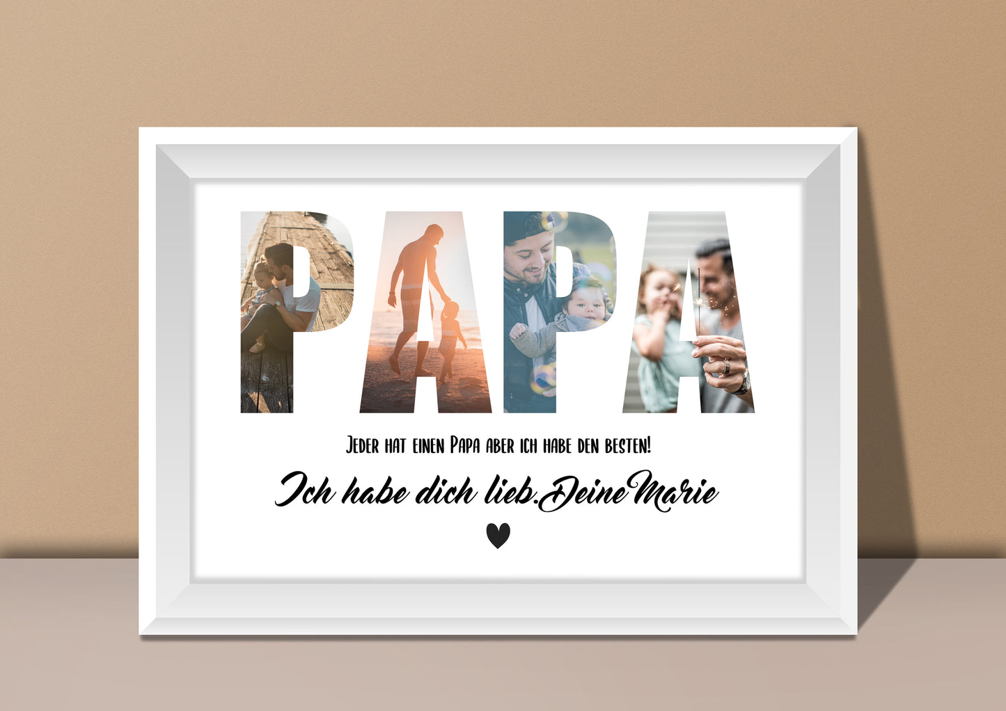 Personalisiertes Foto-Poster für Papa als PDF-Datei