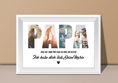 Personalisiertes Foto-Poster für Papa als PDF-Datei