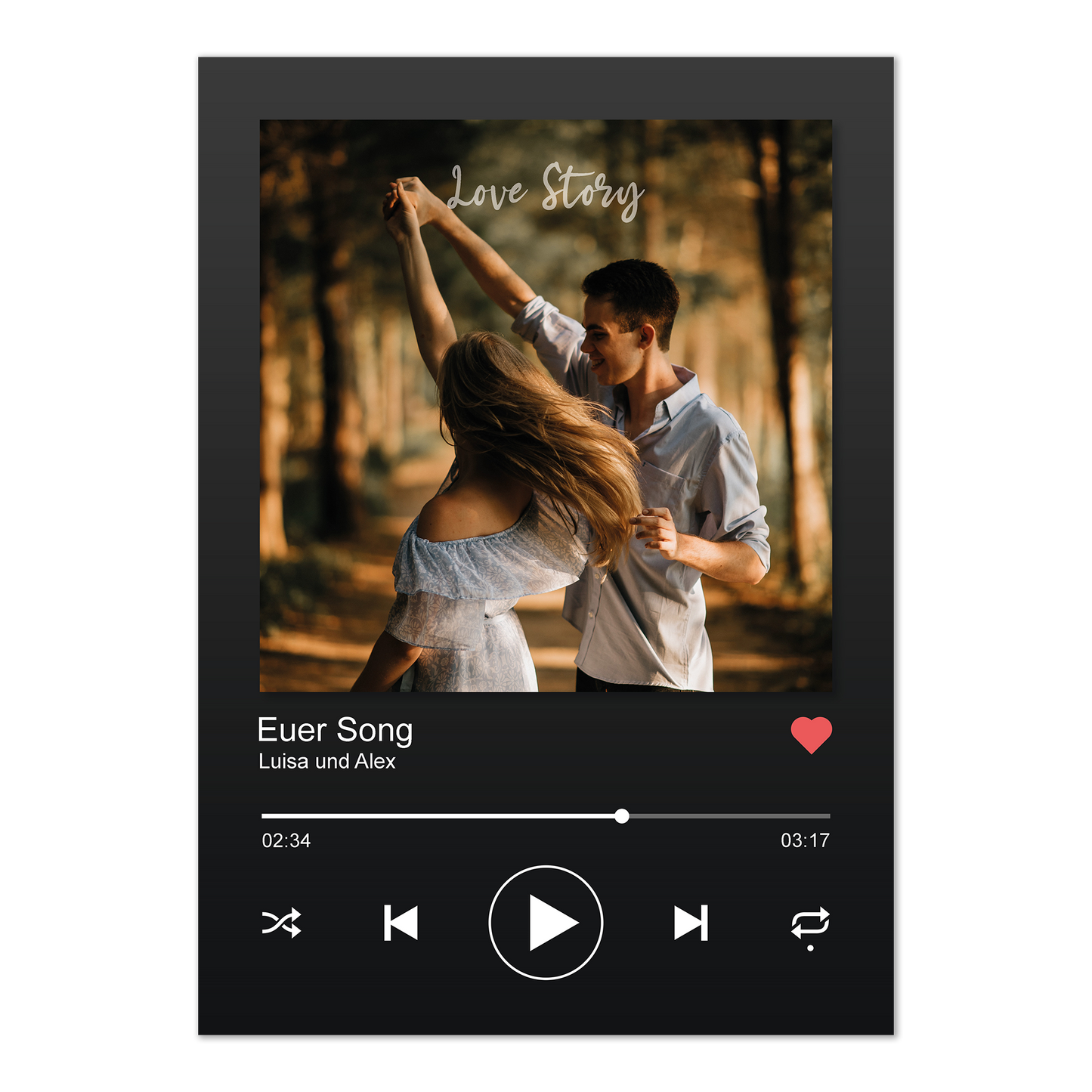Personalisiertes Song-Poster als PDF zum Download