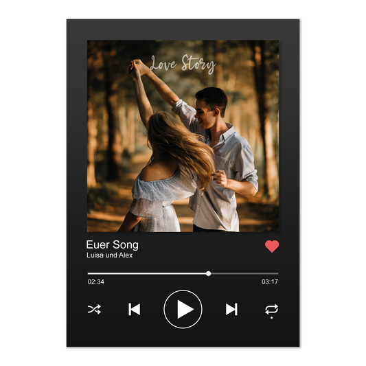 Personalisiertes Song-Poster als PDF zum Download